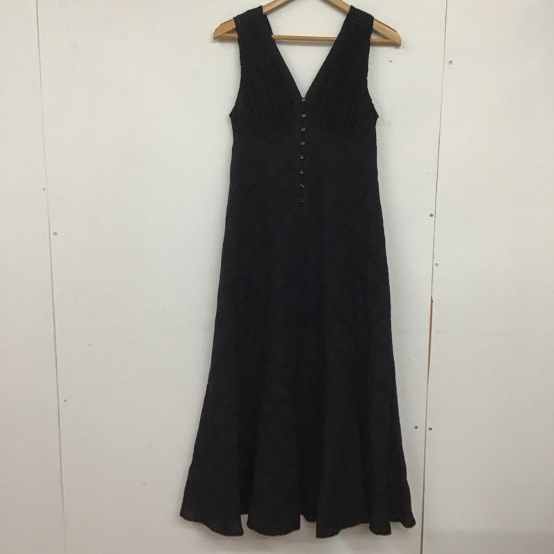 ココ ディール COCO DEAL ワンピース ロングスカート 79515518 19AW コットンレースノースリワンピース ロングワンピース 2 総柄 黒 / ブラック /  レディース USED 古着 中古 10146116