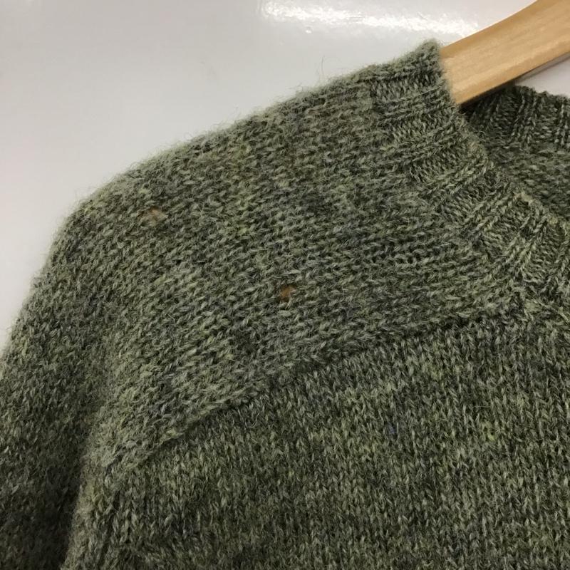 リーガル REGAL ニット、セーター 長袖 長袖ニットカットソー クルーネック セーター M ロゴ、文字 カーキ / カーキ /  メンズ USED 古着 中古 10139813