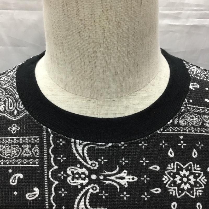 ナノユニバース nano・universe Tシャツ 半袖 668-1124048 半袖Tシャツ プリントTシャツ M 総柄 黒 / ブラック /  メンズ USED 古着 中古 10115773