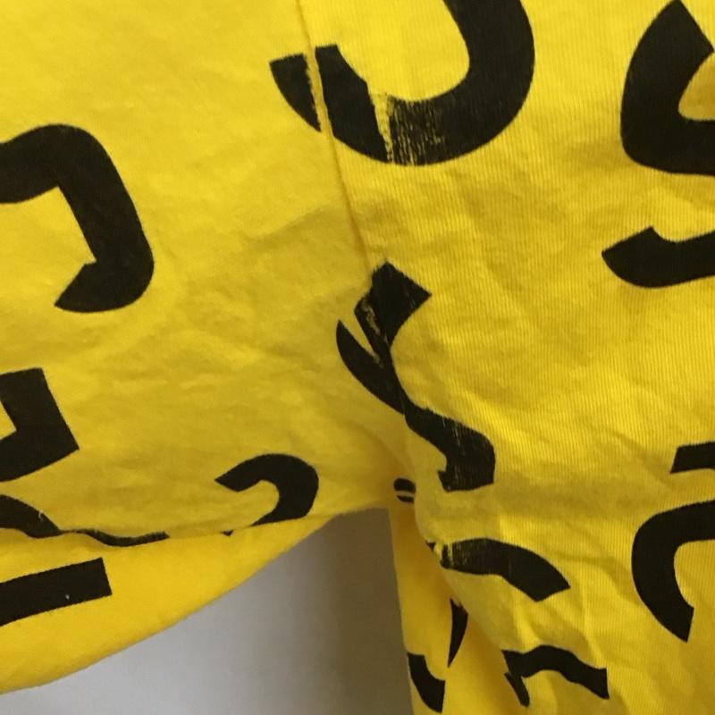 ステューシー STUSSY Tシャツ 半袖 半袖カットソー プリントTシャツ クルーネックカットソー XL プリント 黄 / イエロー /  メンズ USED 古着 中古 10125620
