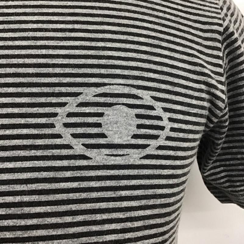 サタデーズサーフニューヨークシティー SATURDAYS SURF NYC Tシャツ 半袖 半袖カットソー プリントTシャツ クルーネックカットソー XS ボーダー柄 灰 / グレー /  メンズ USED 古着 中古 10113140