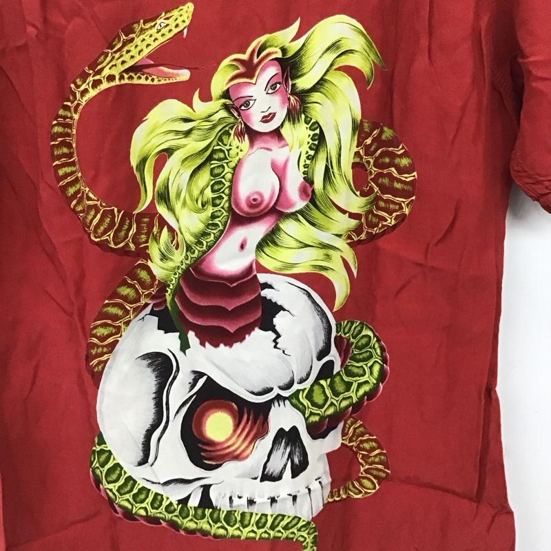 ヒステリックグラマー HYSTERIC GLAMOUR シャツ、ブラウス 半袖 半袖シャツ プリントシャツ FREE プリント 赤 / レッド /  メンズ USED 古着 中古 10141505