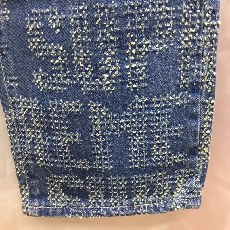 シュプリーム Supreme パンツ デニム、ジーンズ デニムパンツ ストレートパンツ ワイドパンツ カジュアルパンツ 34 ロゴ、文字 インディゴ / インディゴ /  メンズ USED 古着 中古 10114798