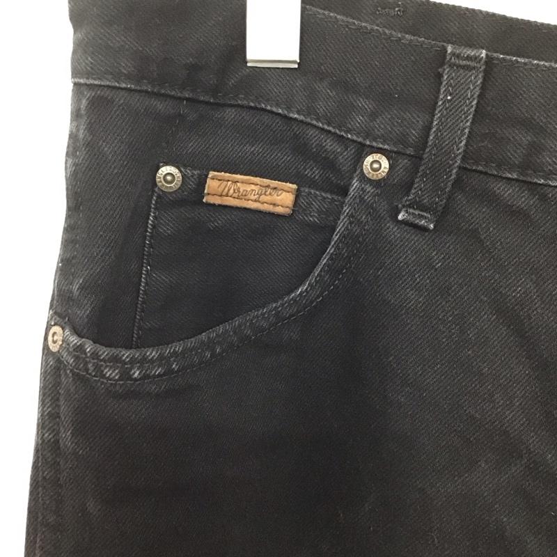ラングラー Wrangler パンツ デニム、ジーンズ デニムパンツ ワイドパンツ カジュアルパンツ 38インチ 無地 黒 / ブラック /  メンズ USED 古着 中古 10140111