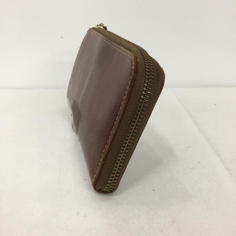 ツチヤカバン 土屋鞄 財布 長財布 ロングウォレット L字ファスナー 無地 茶 / ブラウン /  メンズ USED 古着 中古 10143051