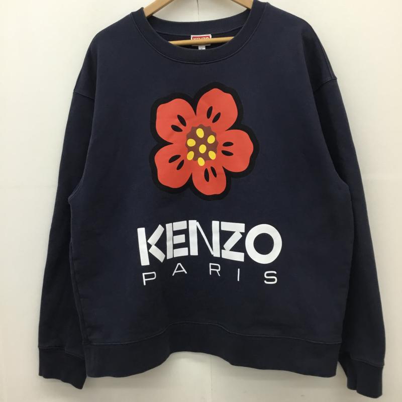 ケンゾー KENZO トレーナー 長袖 Boke Flower FD55SW4454ME XL プリント X ロゴ、文字 紺 / ネイビー / X 黄 / イエロー / X 赤 / レッド / X 白 / ホワイト /  メンズ USED 古着 中古 10124390