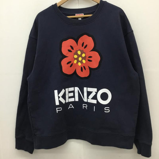 ケンゾー KENZO トレーナー 長袖 Boke Flower FD55SW4454ME XL プリント X ロゴ、文字 紺 / ネイビー / X 黄 / イエロー / X 赤 / レッド / X 白 / ホワイト /  メンズ USED 古着 中古 10124390