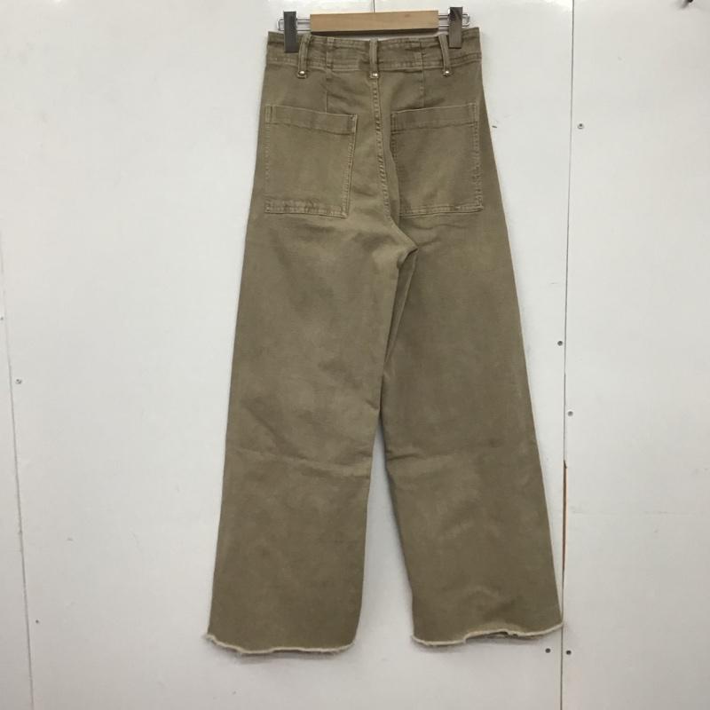 ザラ ZARA パンツ デニム、ジーンズ 8246 060 718 ハイウエスト フレア 無地 茶 / ブラウン /  レディース USED 古着 中古 10146609