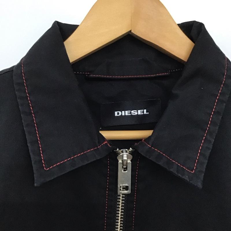 ディーゼル DIESEL ジャケット、上着 ジャケット、ブレザー ジップアップジャケット アウター カラージャケット L 無地 黒 / ブラック /  メンズ USED 古着 中古 10143180
