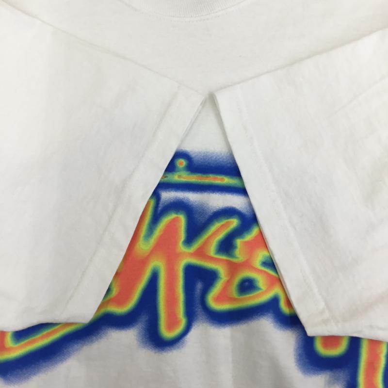 ステューシー STUSSY Tシャツ 半袖 THERMAL STOCK TEE M ロゴ、文字 白 / ホワイト /  メンズ USED 古着 中古 10135120