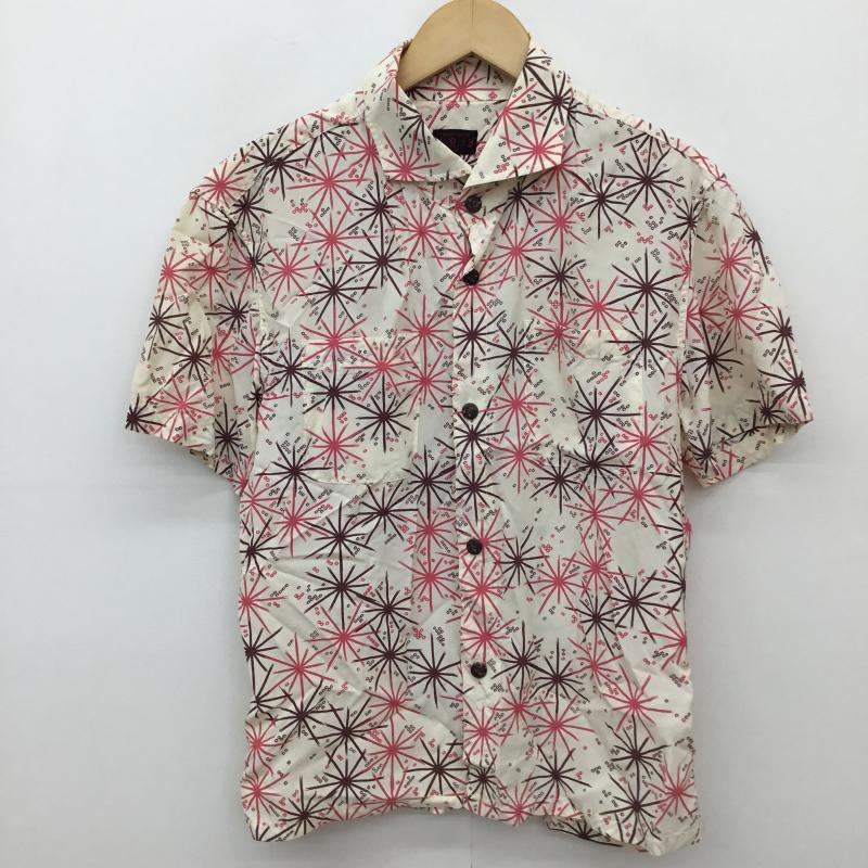 アールジェイビー R.J.B シャツ、ブラウス 半袖 38 総柄 桃 / ピンク / X 茶 / ブラウン / X ベージュ / ベージュ /  メンズ USED 古着 中古 10133480