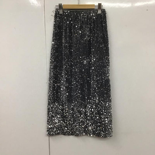 ダブル シー WC スカート ひざ丈スカート スパンコールスカート FREE 無地 銀 / シルバー /  レディース USED 古着 中古 10129731