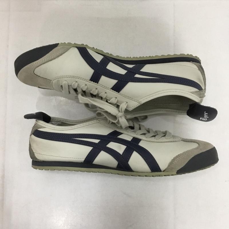 オニツカタイガー ONITSUKA TIGER スニーカー スニーカー 1183C102 MEXICO 66 27cm 27.0cm ロゴ、文字 紺 / ネイビー / X アイボリー / アイボリー /  メンズ USED 古着 中古 10142171
