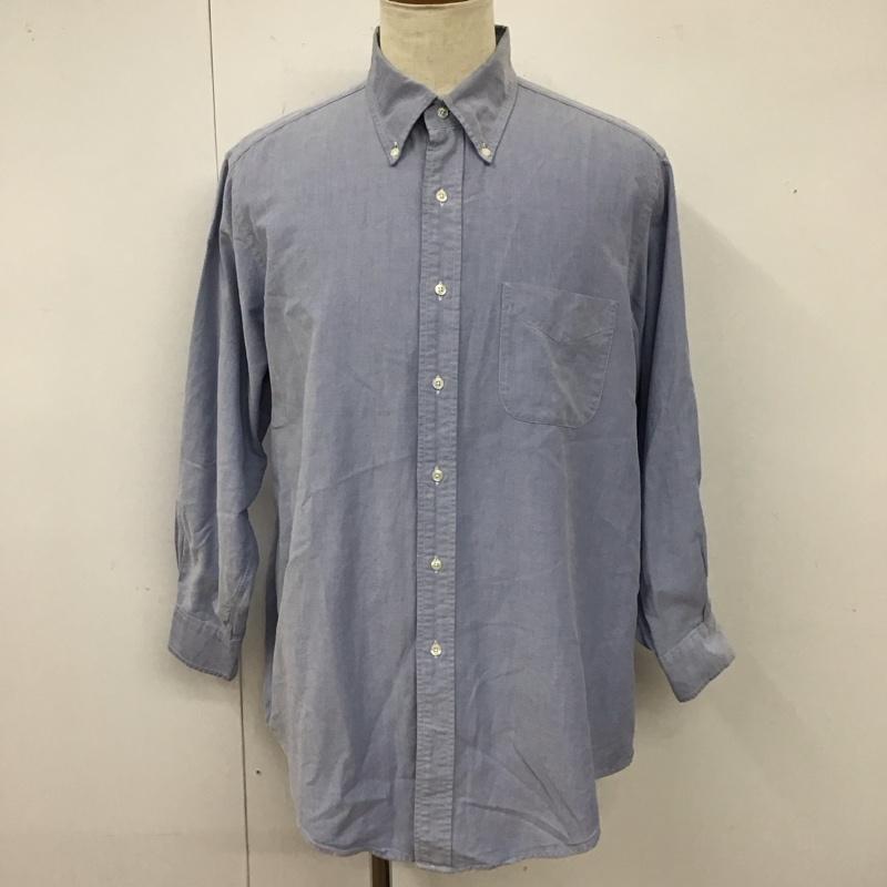 ブルックスブラザーズ BROOKS BROTHERS シャツ、ブラウス 長袖 長袖シャツ カラーシャツ ポケットシャツ 長袖カットソー 無地 水色 / ライトブルー /  メンズ USED 古着 中古 10118290