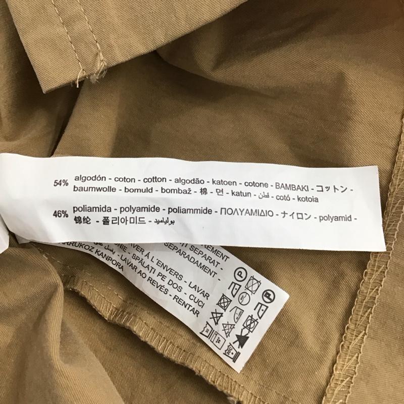 ザラ ZARA ワンピース ロングスカート 7385 111 743 カシュクール ベルト付き スリット 七分袖 S 無地 ベージュ / ベージュ /  レディース USED 古着 中古 10122557