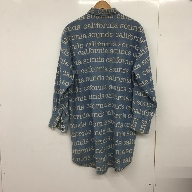 アールシーダブリュービー RCWB シャツ、ブラウス 長袖 M ロゴ、文字 水色 / ライトブルー /  レディース USED 古着 中古 10148675