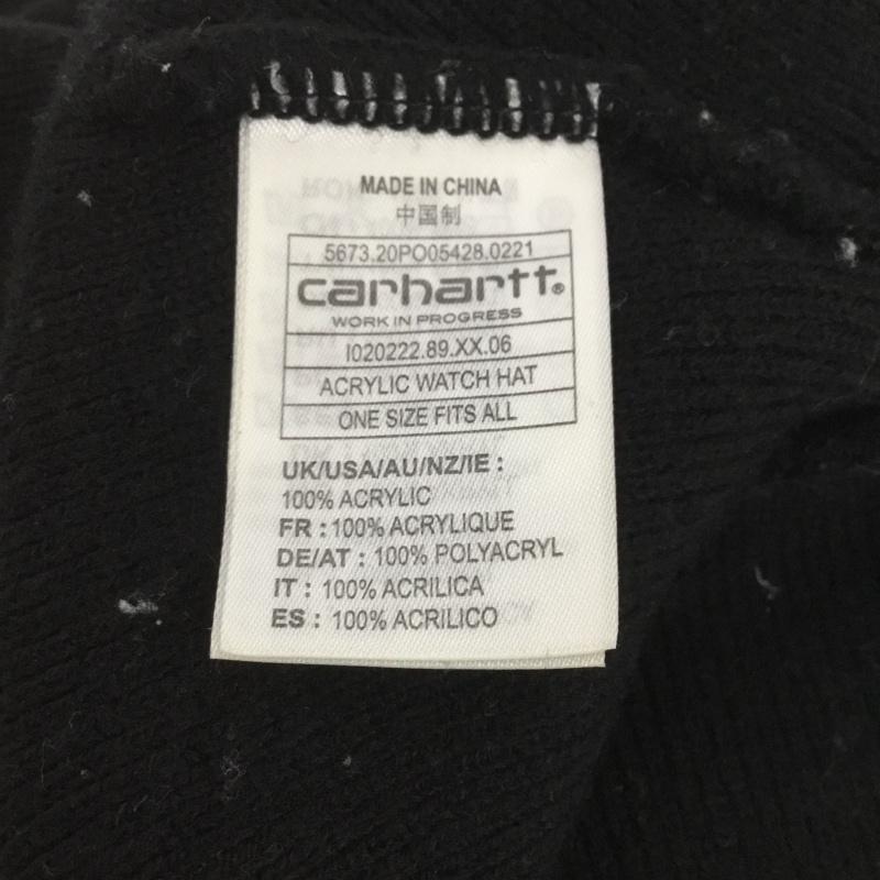 カーハート Carhartt 帽子 ニット帽 I020222 ACRYLIC WATCH HAT ロゴ、文字 黒 / ブラック /  メンズ USED 古着 中古 10133094