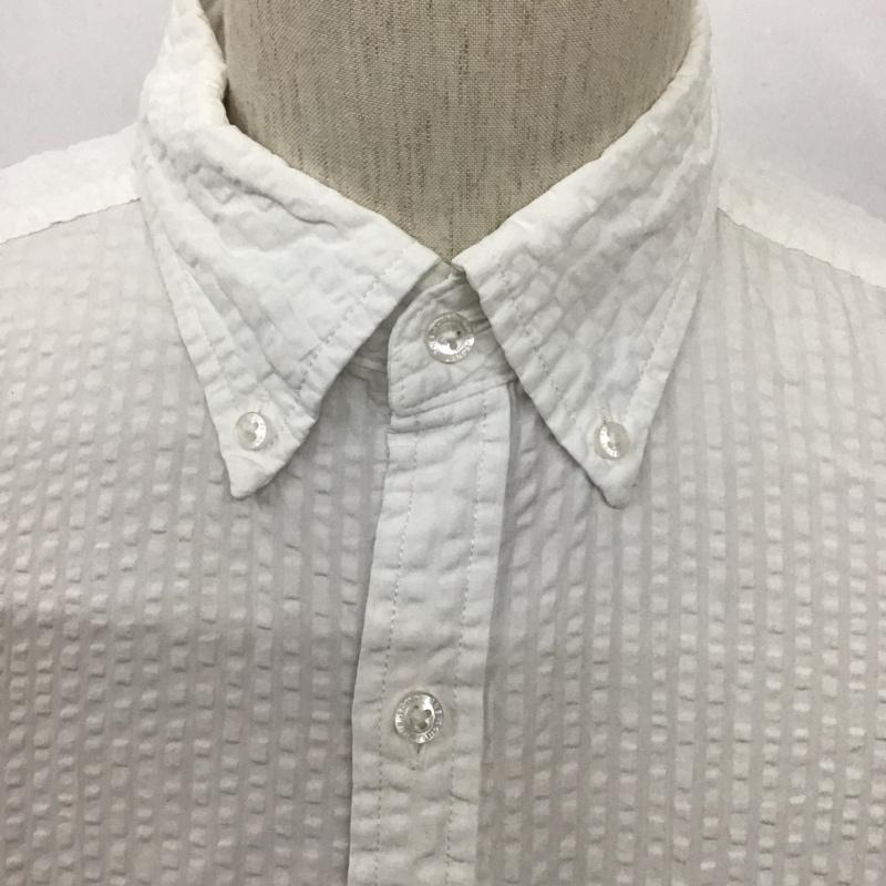 ランズエンド LANDS END シャツ、ブラウス 半袖 L 無地 白 / ホワイト /  メンズ USED 古着 中古 10128308