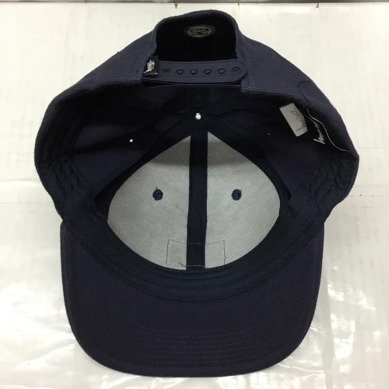 ステューシー STUSSY 帽子 キャップ コットン ロゴ、文字 紺 / ネイビー /  メンズ USED 古着 中古 10112528