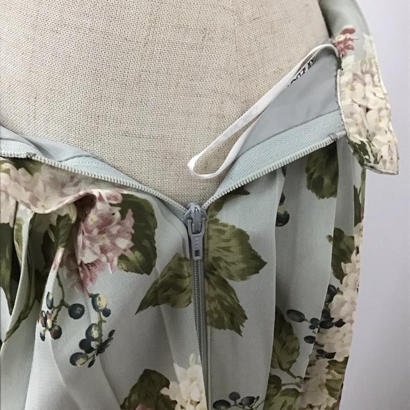 インゲボルグ INGEBORG スカート ロングスカート P020LFS12 プリーツスカート 紫陽花 アジサイ M 花柄 マルチカラー / マルチカラー /  レディース USED 古着 中古 10108596