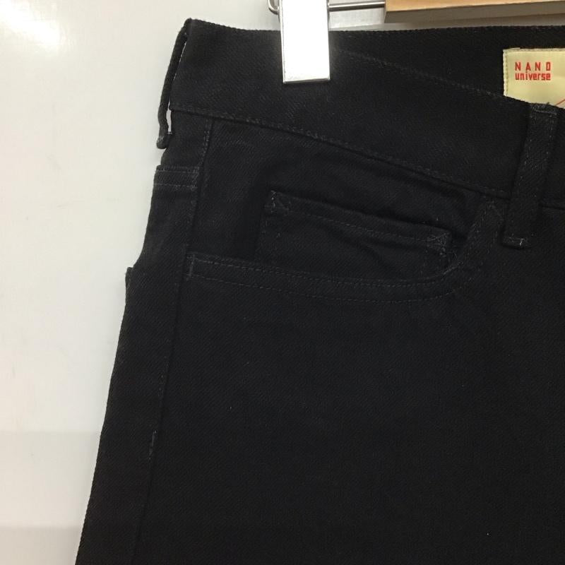 ナノユニバース nano・universe パンツ デニム、ジーンズ 668-2227205 ストレートパンツ デニムパンツ M 無地 黒 / ブラック /  メンズ USED 古着 中古 10140866