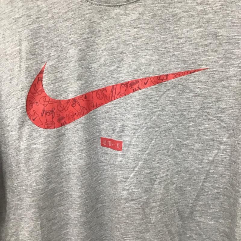 ナイキ NIKE Tシャツ 半袖 BQ1854-063 スウッシュ DRI-FIT スポーツウェア タグ付き XL ロゴ、文字 灰 / グレー /  メンズ USED 古着 中古 10135571