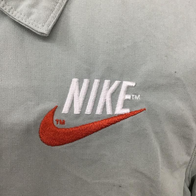 ナイキ NIKE シャツ、ブラウス 半袖 dm5284-017 半袖シャツ カラーシャツ ネックジップ M ロゴ、文字 カーキ / カーキ /  メンズ USED 古着 中古 10125492