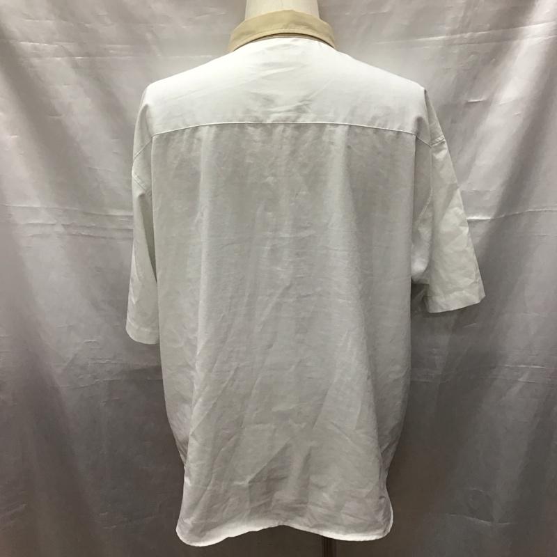 古着 USED シャツ、ブラウス 半袖 et220346 ビッグシルエットリラクシング5分袖クレリックシャツ ETELIO M 無地 ベージュ / ベージュ / X アイボリー / アイボリー /  メンズ USED 古着 中古 10117041