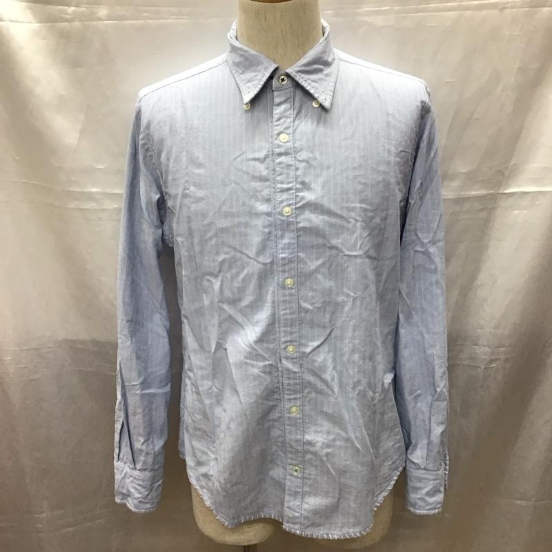 トミーヒルフィガー TOMMY HILFIGER シャツ、ブラウス 長袖 長袖シャツ カラーシャツ ストライプシャツ 長袖カットソー ボタンダウンシャツ リバーシブル M ストライプ 水色 / ライトブルー / X 白 / ホワイト /  メンズ USED 古着 中古 10111710