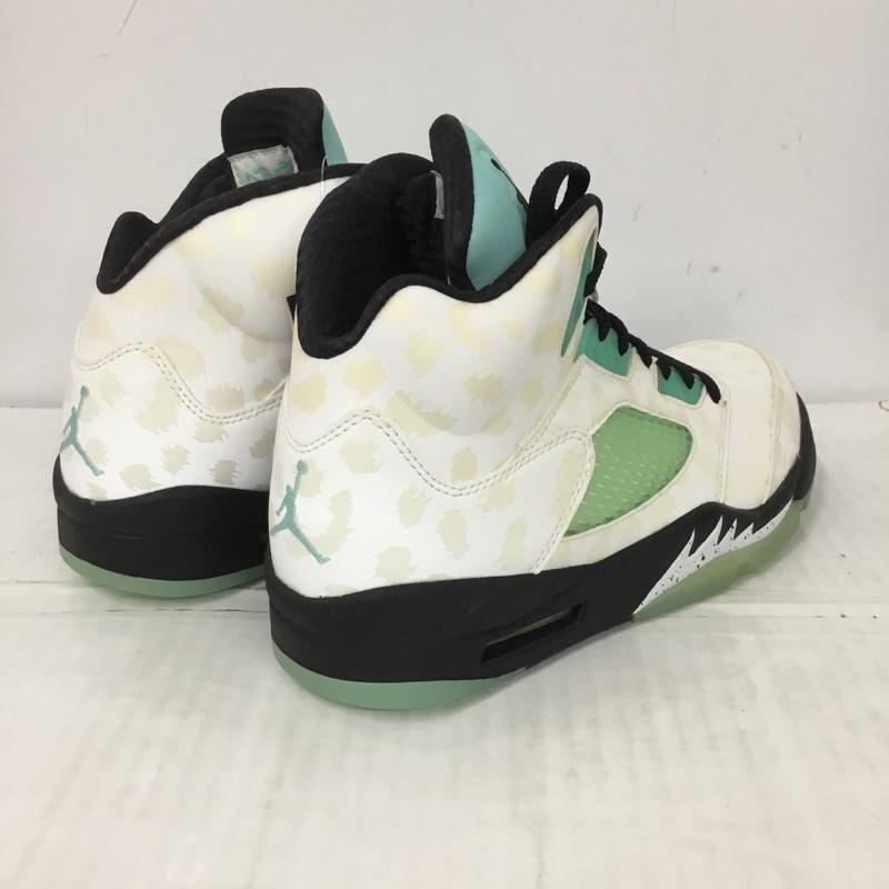 ナイキ NIKE スニーカー スニーカー CN2932-100 AIR JORDAN 5 RETRO SNGL DY 26cm 箱有 26.0cm  白 / ホワイト / X 黒 / ブラック / X 薄緑 / ライトグリーン /  メンズ USED 古着 中古 10124206