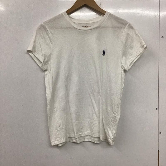 ポロバイラルフローレン Polo by RALPH LAUREN Tシャツ 半袖 半袖カットソー プリントTシャツ クルーネックカットソー M ロゴ、文字 白 / ホワイト /  レディース USED 古着 中古 10138826