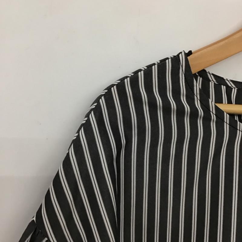 サマンサモスモス Samansa Mos2 ワンピース ロングスカート 長袖シャツワンピース ロングワンピース ストライプ FREE ストライプ 灰 / グレー /  レディース USED 古着 中古 10142073