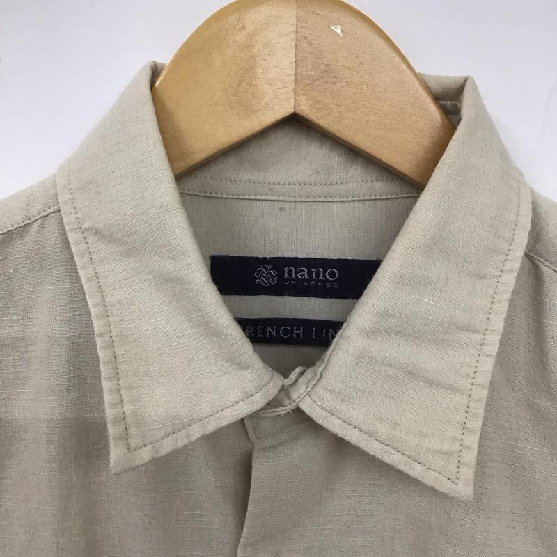 ナノユニバース nano・universe シャツ、ブラウス 長袖 M 無地 ベージュ / ベージュ /  メンズ USED 古着 中古 10131061