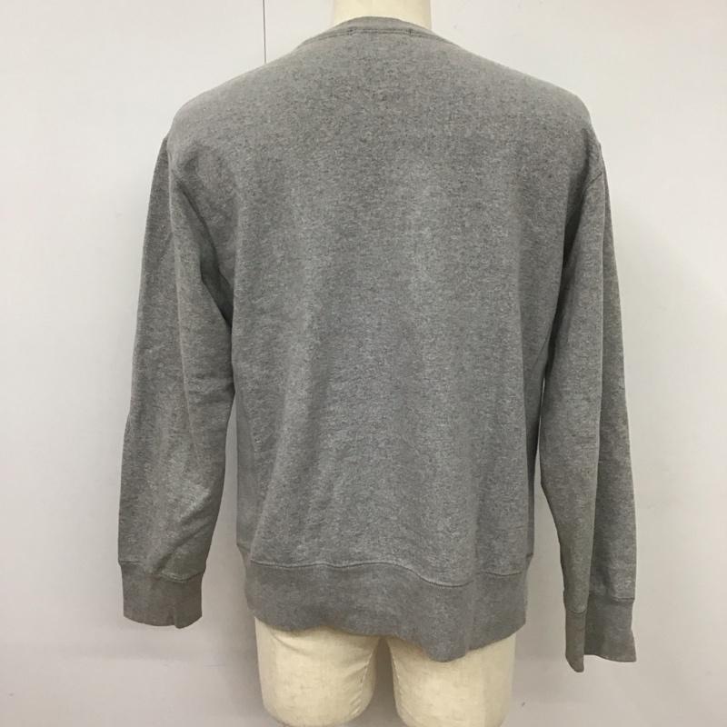コムデギャルソンオム COMME des GARCONS HOMME トレーナー 長袖 長袖トレーナー スウェット クルーネック リブスウェットカットソー S ロゴ、文字 灰 / グレー /  メンズ USED 古着 中古 10117629