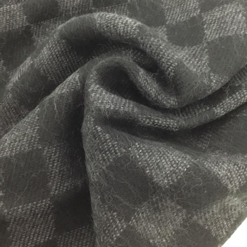 ビームス BEAMS マフラー マフラー フリンジ チェック 黒 / ブラック / X 灰 / グレー /  メンズ USED 古着 中古 10130560