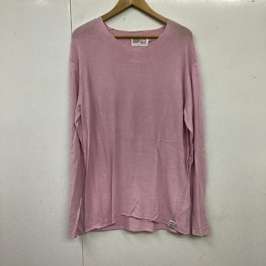 アズールバイマウジー AZUL BY MOUSSY ニット、セーター 長袖 長袖ニットカットソー ニット セーター Vネックニット L 無地 桃 / ピンク /  レディース USED 古着 中古 10117903