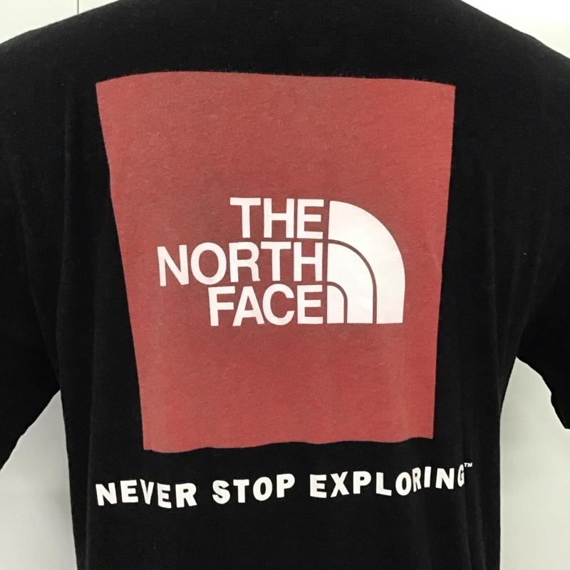 ザノースフェイス THE NORTH FACE Tシャツ 半袖 半袖カットソー プリントTシャツ クルーネックカットソー S ロゴ、文字 黒 / ブラック /  メンズ USED 古着 中古 10119507