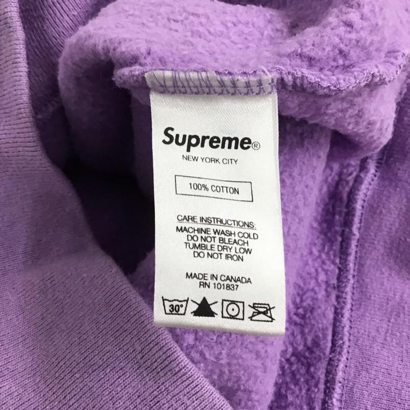 シュプリーム Supreme パーカー 長袖 18SS WorldFamousZipUpHoodedSweatshirt ジップアップパーカー M ロゴ、文字 紫 / パープル /  メンズ USED 古着 中古 10146656