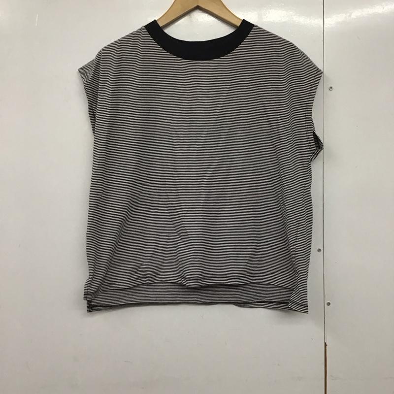 アイテムズ アーバンリサーチ ITEMS URBAN RESEARCH Tシャツ 半袖 IT45-21B002 クルーネックボーダーノースリーブTシャツ FREE ボーダー柄 マルチカラー / マルチカラー /  レディース USED 古着 中古 10141566