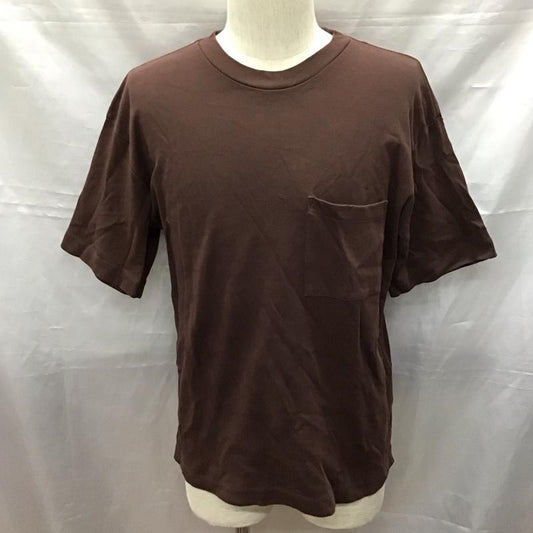 ナノユニバース nano・universe Tシャツ 半袖 668-1124074 Anti Smell エチケットTシャツ S 無地 茶 / ブラウン /  メンズ USED 古着 中古 10117061