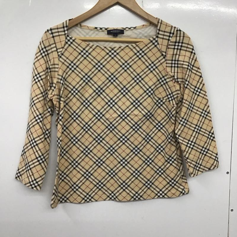 バーバリー BURBERRY Tシャツ 七分袖 2 チェック マルチカラー / マルチカラー /  レディース USED 古着 中古 10134644