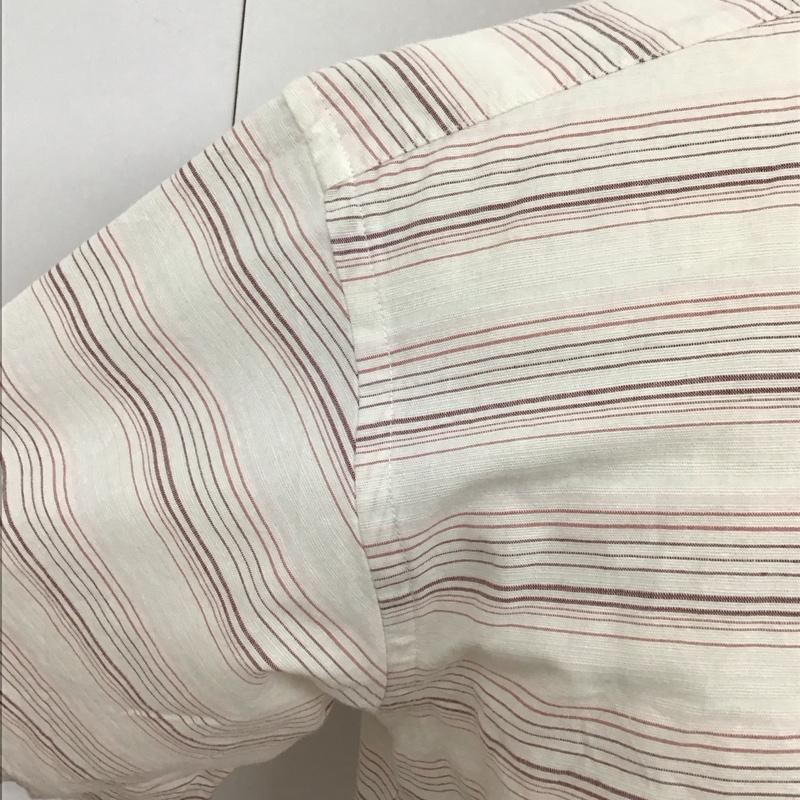 チャップスラルフローレン CHAPSRALPHLAUREN シャツ、ブラウス 半袖 1525-3832 コットン リネン 綿麻 M ボーダー柄 マルチカラー / マルチカラー /  メンズ USED 古着 中古 10116787