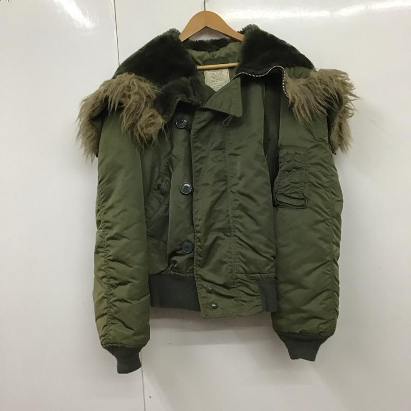 アルファインダストリー Alpha Industries ジャケット、上着 ジャンパー、ブルゾン usa製 N-2B ミリタリージャケット アウター L 無地 カーキ / カーキ /  メンズ USED 古着 中古 10130351