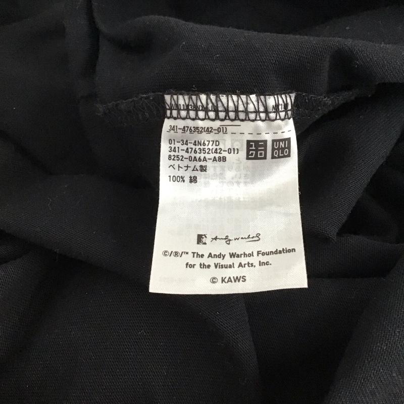 ユニクロ UNIQLO Tシャツ 半袖 341-476352 KAWS Warhol 半袖カットソー プリントTシャツ プリント 黒 / ブラック /  メンズ USED 古着 中古 10132337