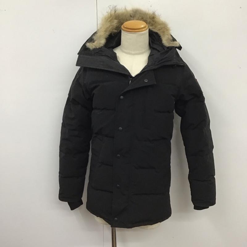 カナダグース CANADA GOOSE ジャケット、上着 ダウンジャケット 3805jma CARSONPARKA ジップアップジャケット ダウンジャケット S ロゴ、文字 黒 / ブラック /  メンズ USED 古着 中古 10123965