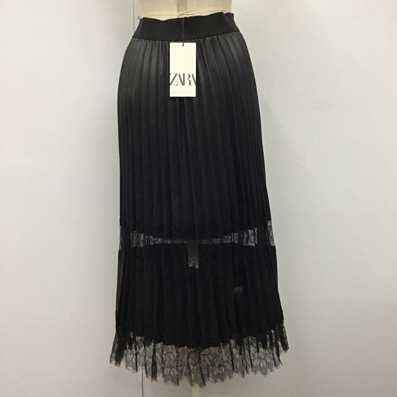 ザラ ZARA スカート ロングスカート タグ付 XS 無地 黒 / ブラック /  レディース USED 古着 中古 10121527