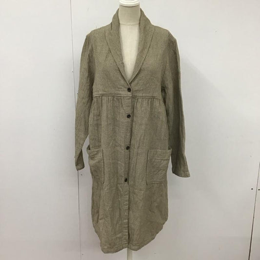 サマンサモスモス Samansa Mos2 ワンピース ロングスカート 1300196 Wガーゼショールカラー M チェック 茶 / ブラウン / X 白 / ホワイト /  レディース USED 古着 中古 10112944