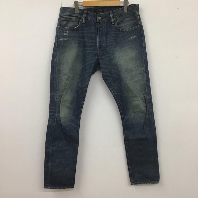 ポロラルフローレン POLO RALPH LAUREN パンツ デニム、ジーンズ デニムパンツ スリムパンツ カジュアルパンツ ストレートパンツ 33インチ 無地 インディゴ / インディゴ /  メンズ USED 古着 中古 10107753
