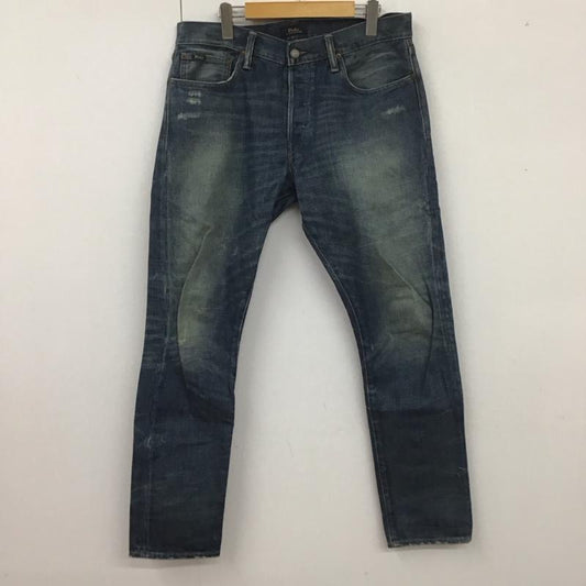 ポロラルフローレン POLO RALPH LAUREN パンツ デニム、ジーンズ デニムパンツ スリムパンツ カジュアルパンツ ストレートパンツ 33インチ 無地 インディゴ / インディゴ /  メンズ USED 古着 中古 10107753