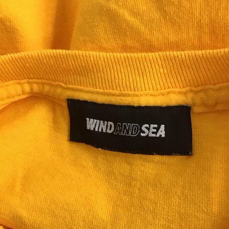 ウィンダンシー WIND AND SEA カットソー 長袖 長袖カットソー プリントカットソー クルーネック L プリント 黄 / イエロー /  メンズ USED 古着 中古 10126247